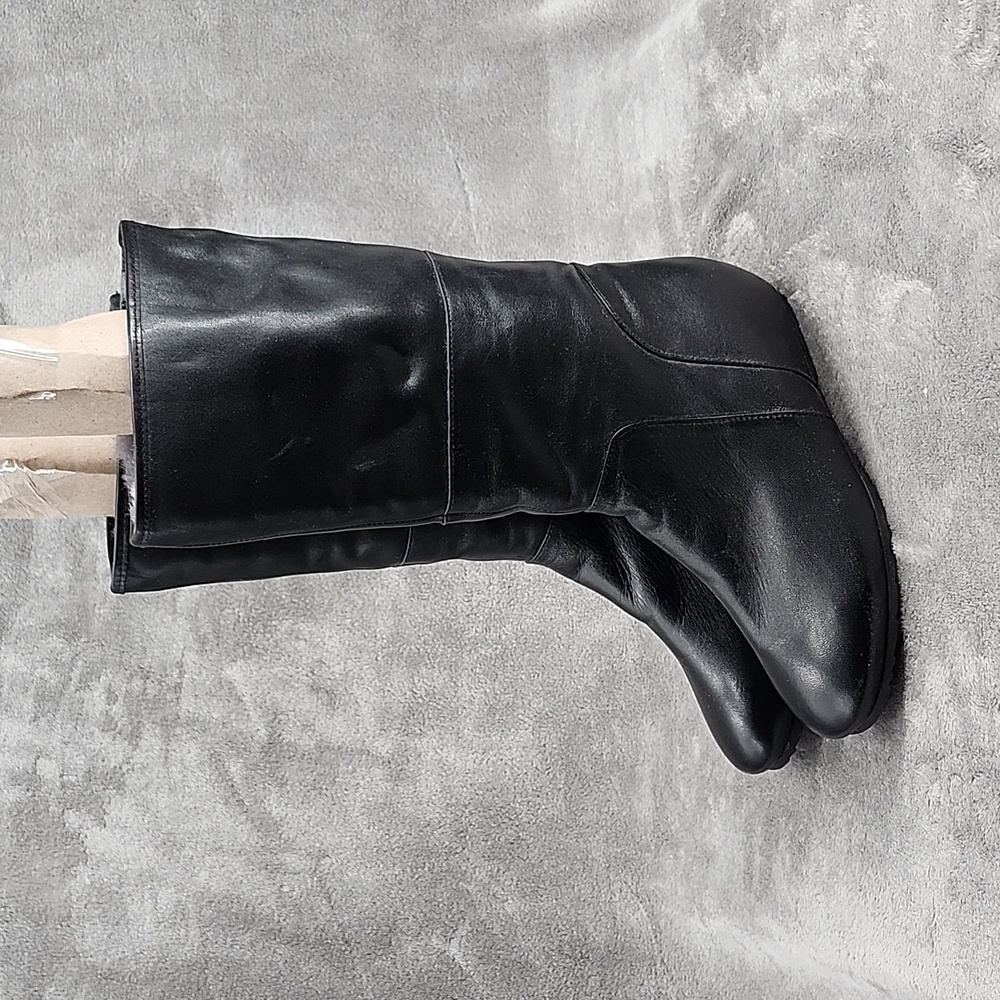 Senda Boots Womens Size 6 (225)mm Pull on Black Thick Plush Inner Lining